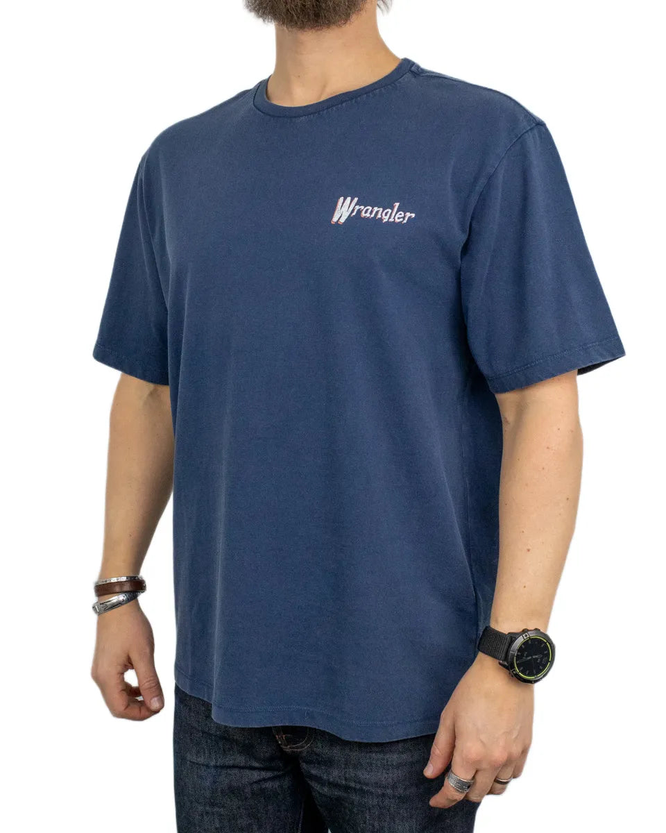 Wrangler - T-Shirt - Wagons West - Blå