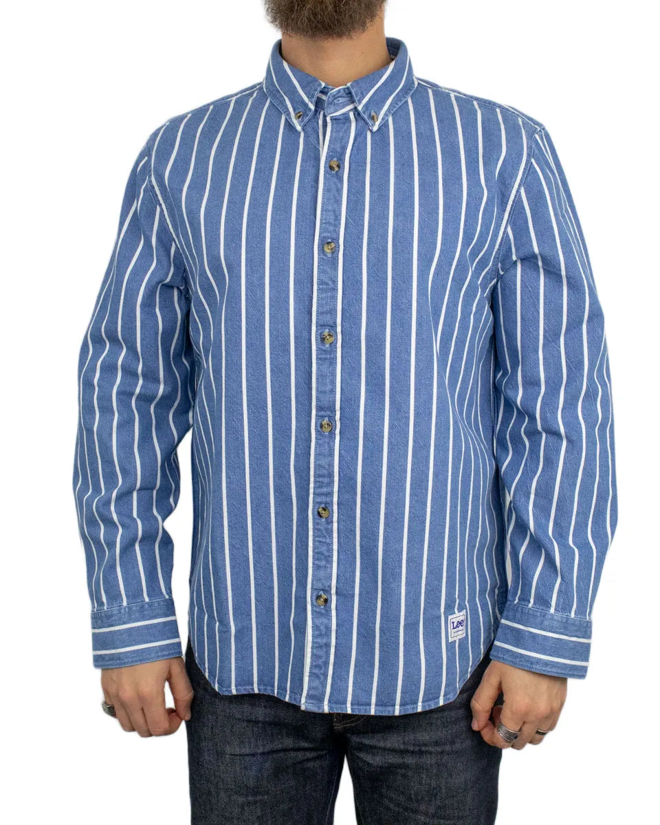 Lee - Skjorta - Button Down stripe - Blå
