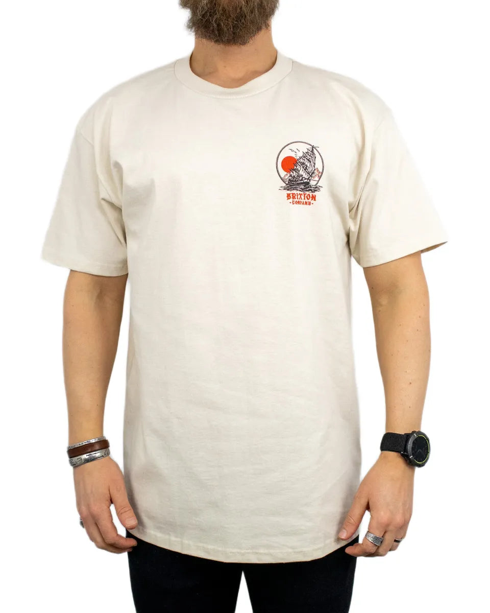 Brixton - T-Shirt - High Seas - Cream White