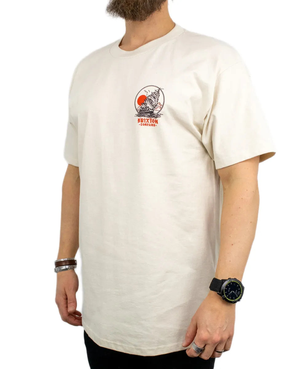 Brixton - T-Shirt - High Seas - Cream White