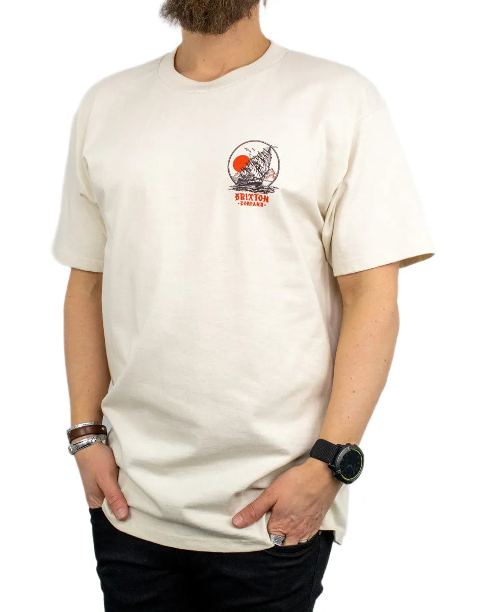 Brixton - T-Shirt - High Seas - Cream White