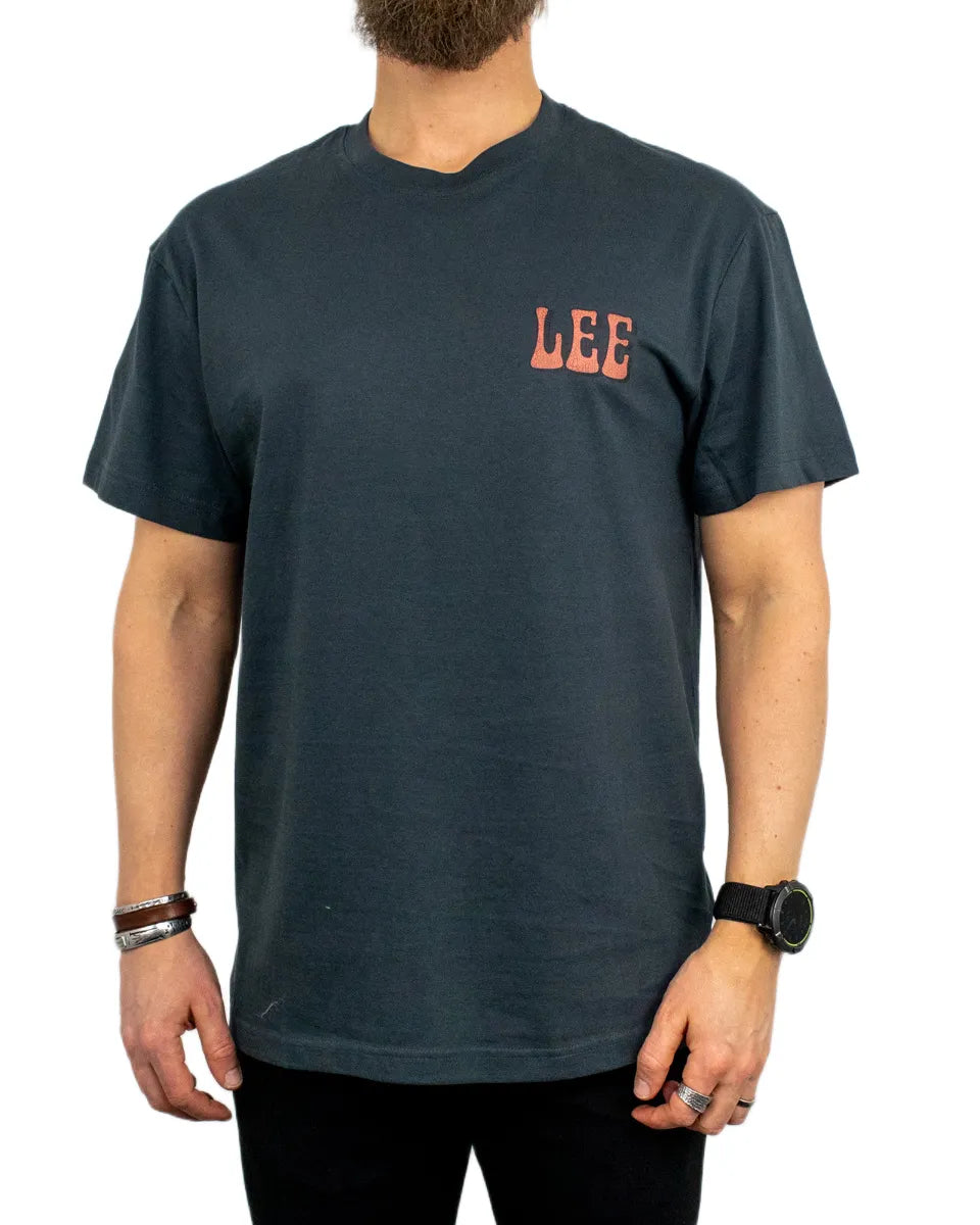 Lee - T-Shirt - Vinyl Shop - Tvättad Svart