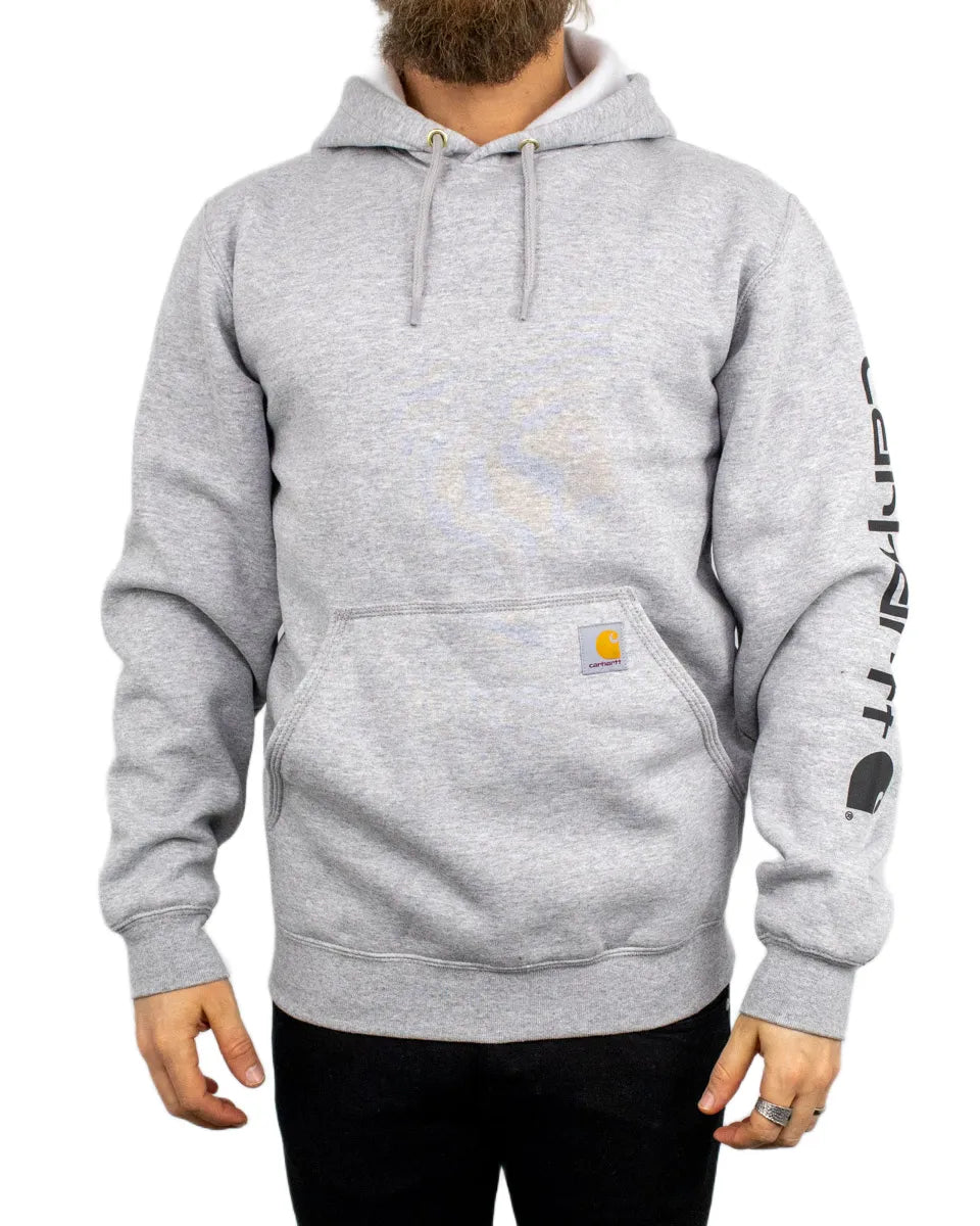 Carhartt - Hoodie - Sleeve Logo - Ljusgrå