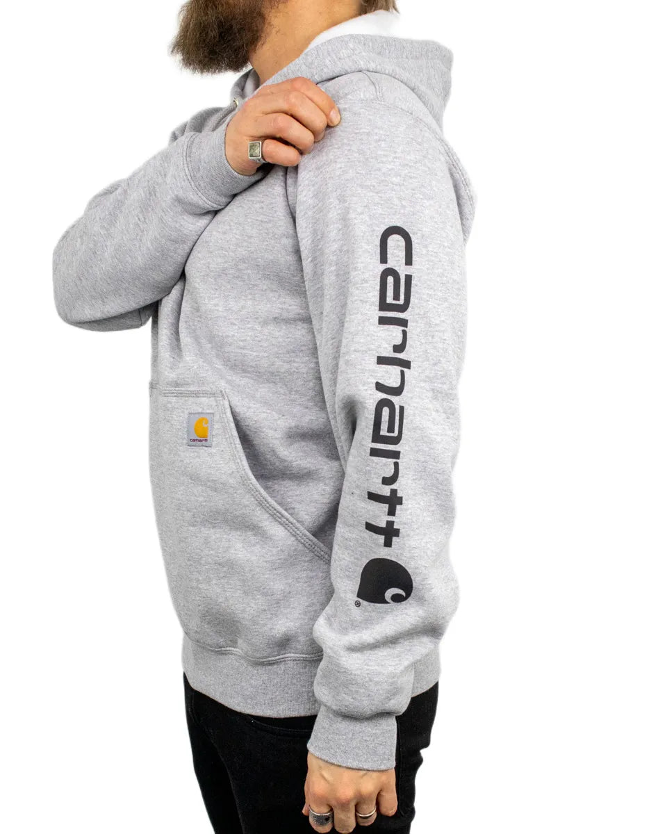 Carhartt - Hoodie - Sleeve Logo - Ljusgrå