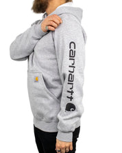 Carhartt - Hoodie - Sleeve Logo - Ljusgrå