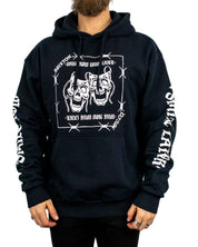 Brixton - Hoodie med Armtryck- Always smile - Svart