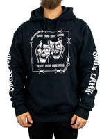 Brixton - Hoodie med Armtryck- Always smile - Svart