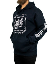Brixton - Hoodie med Armtryck- Always smile - Svart