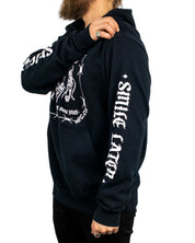 Brixton - Hoodie med Armtryck- Always smile - Svart