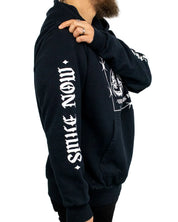 Brixton - Hoodie med Armtryck- Always smile - Svart