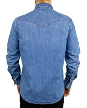 Wrangler - Western Jeansskjorta - Ljusblå