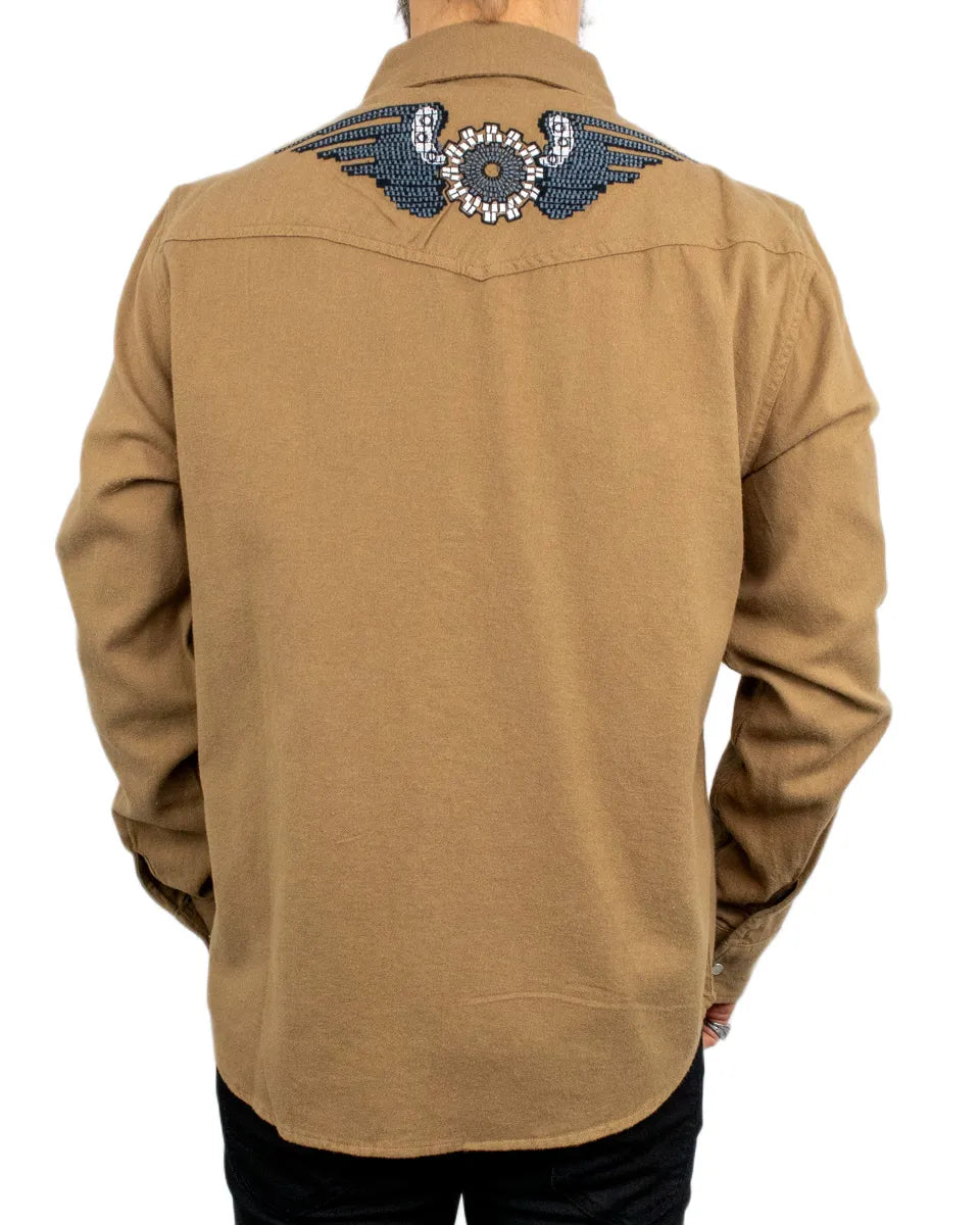 Brixton - Flanellskjorta - Waylon - Brun