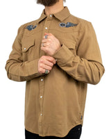 Brixton - Flanellskjorta - Waylon - Brun