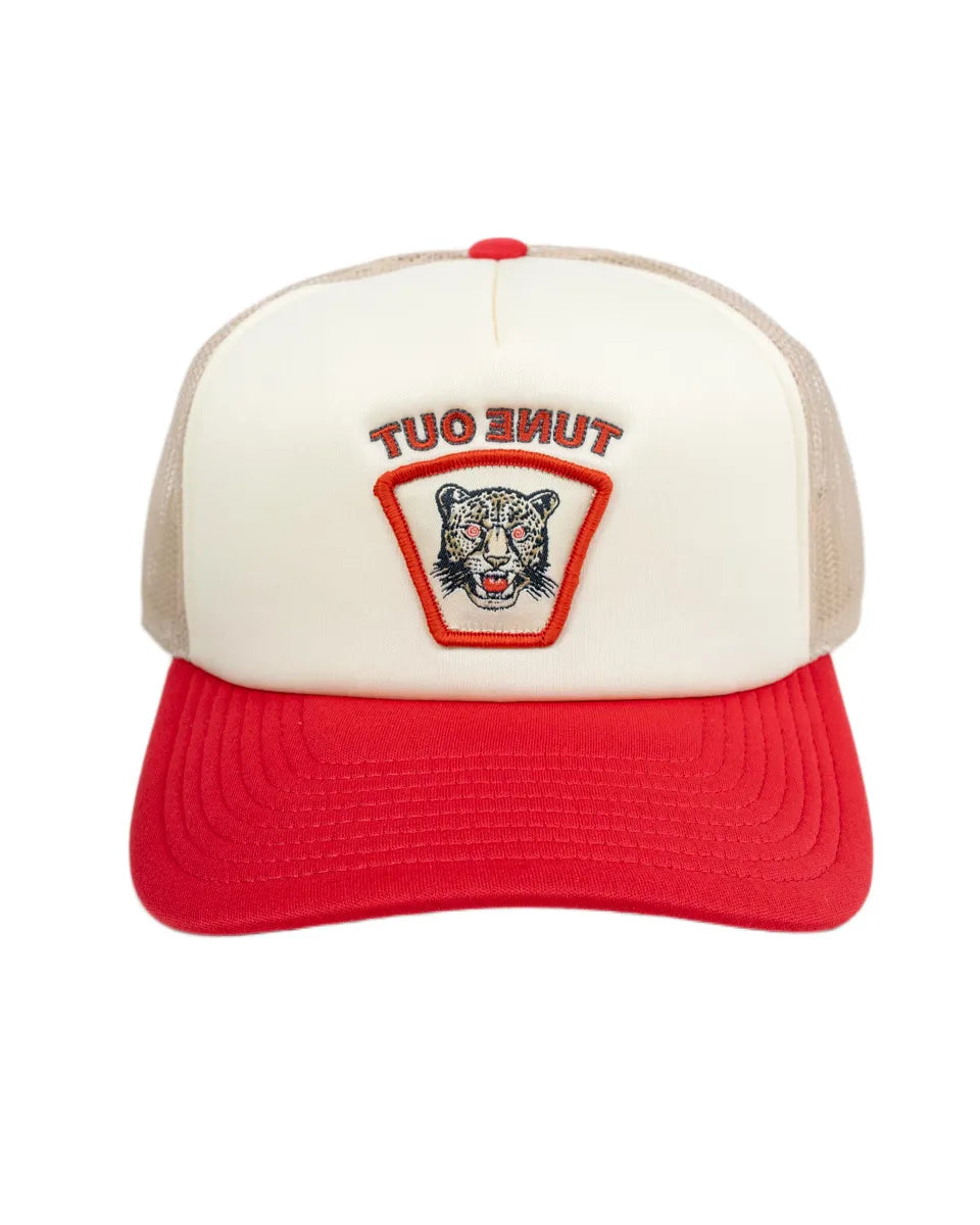 Brixton - Truckerkeps - Lost In Reality - Leopard - Vit/Röd