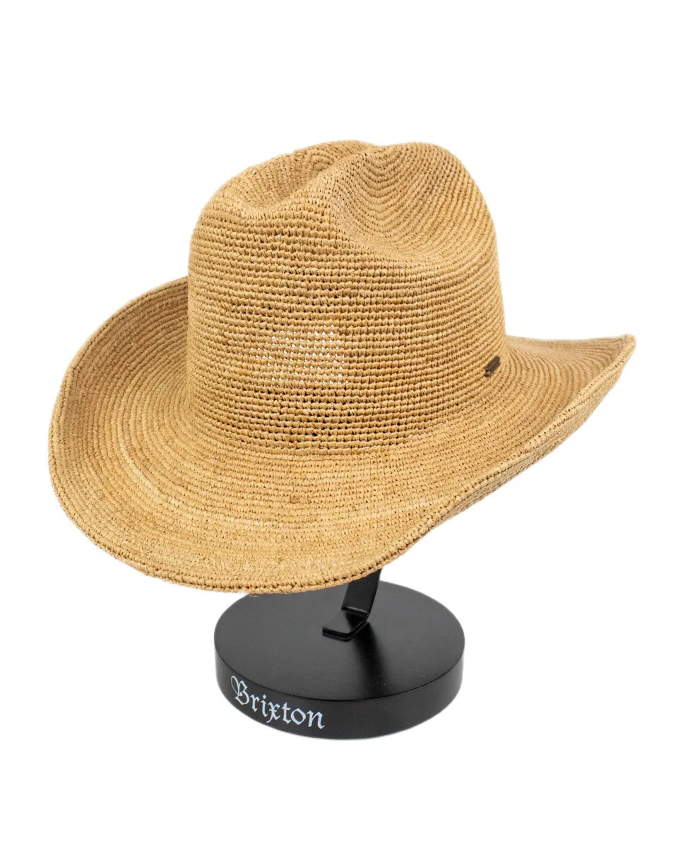 Brixton - Cowboy raffia Stråhatt - Packbar - Odessa - Beige