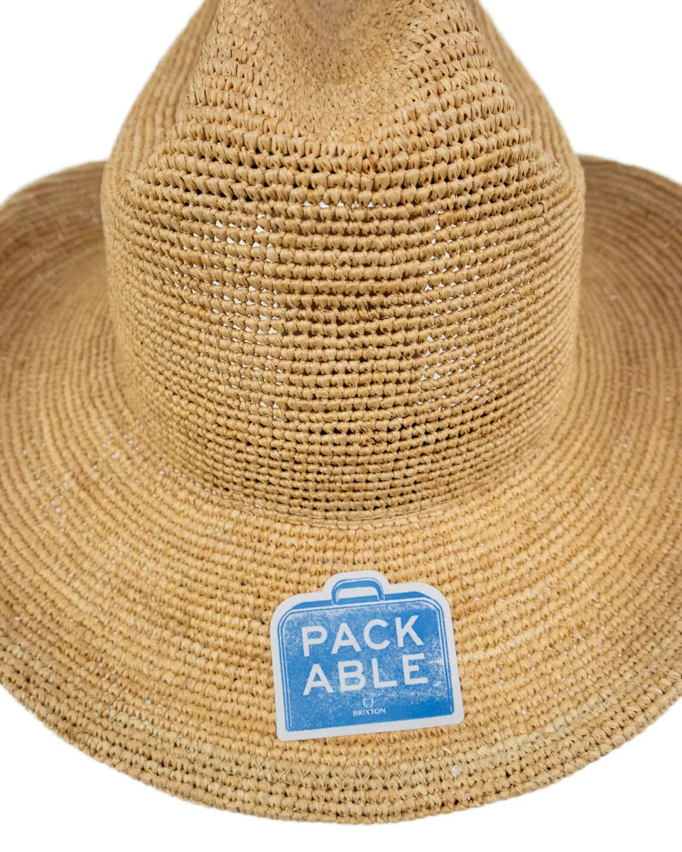 Brixton - Cowboy raffia Stråhatt - Packbar - Odessa - Beige