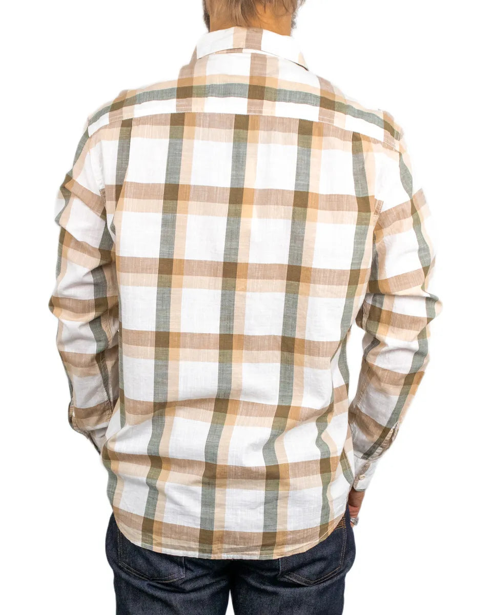 Lee - Skjorta - Workwear Rutig - Oak - Brun/Vit