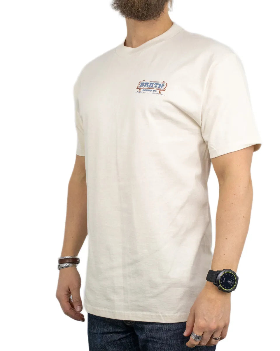 Brixton - T-Shirt - Hutchins - Lasso - Offwhite