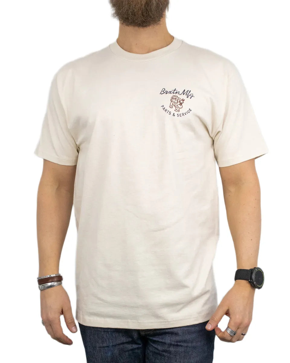Brixton - T-Shirt - Tolman - Repair Service - Offwhite