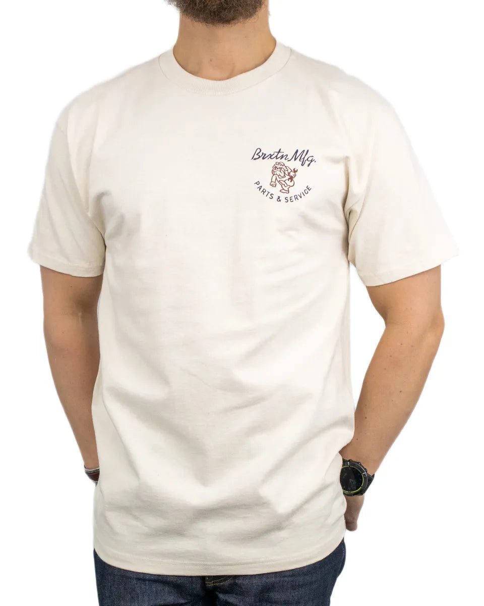 Brixton - T-Shirt - Tolman - Repair Service - Offwhite