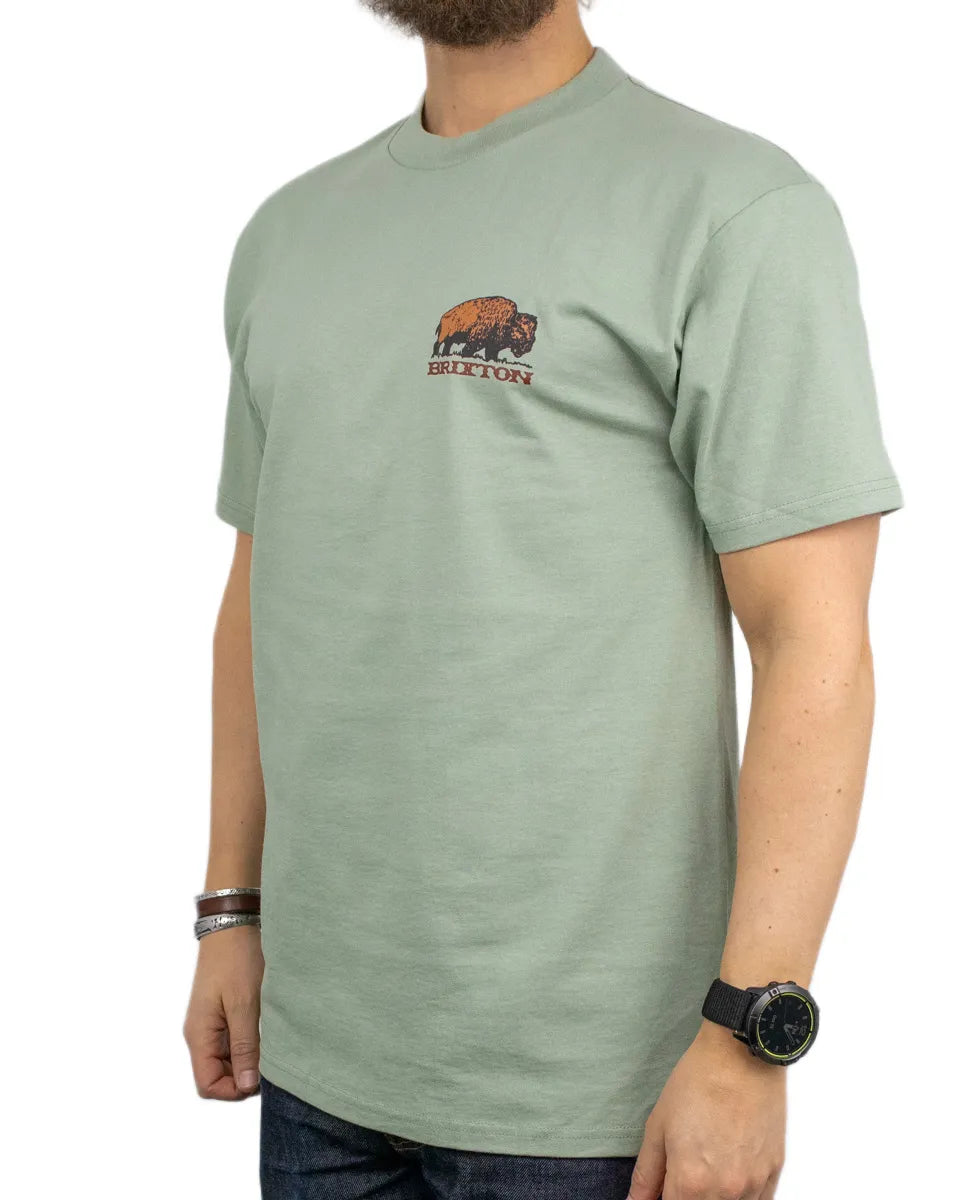 Brixton - T-Shirt - Coba - Bison - Grön