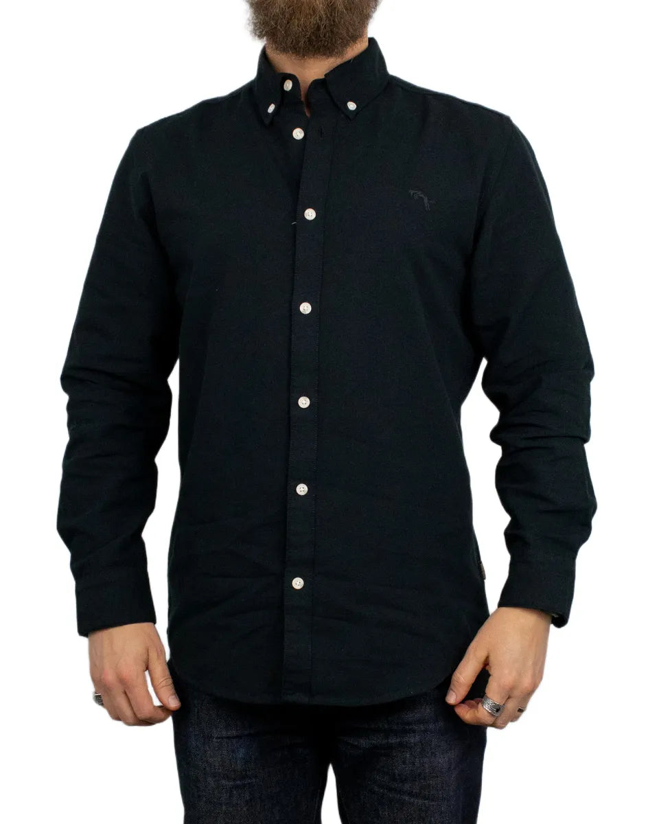 Wrangler - Skjorta - Oxford - Svart
