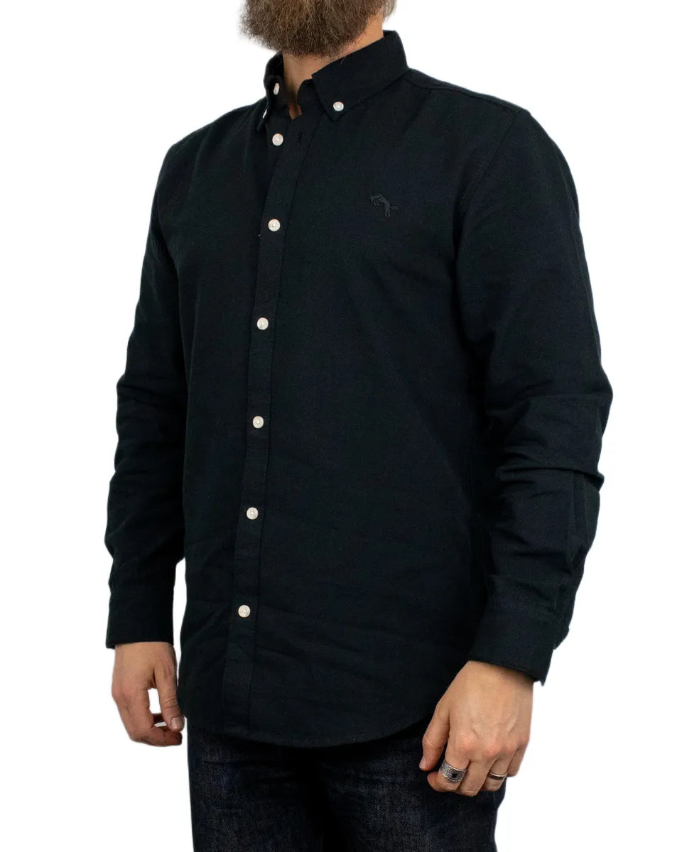 Wrangler - Skjorta - Oxford - Svart