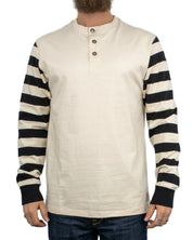 Iron & Resin - Långärmad T-Shirt - Motor Henley - Natural