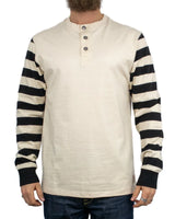 Iron & Resin - Långärmad T-Shirt - Motor Henley - Natural