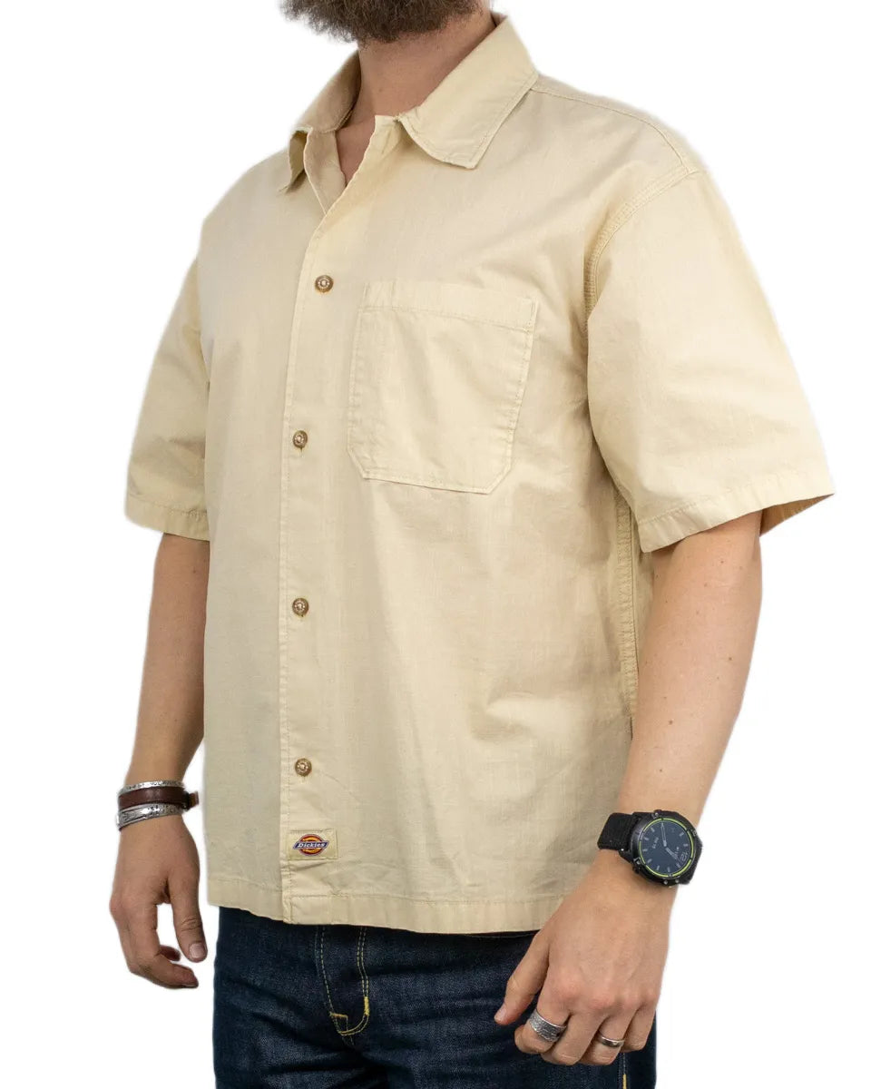 Dickies - Kortärmad Skjorta med Ryggtryck - Vernal - Beige