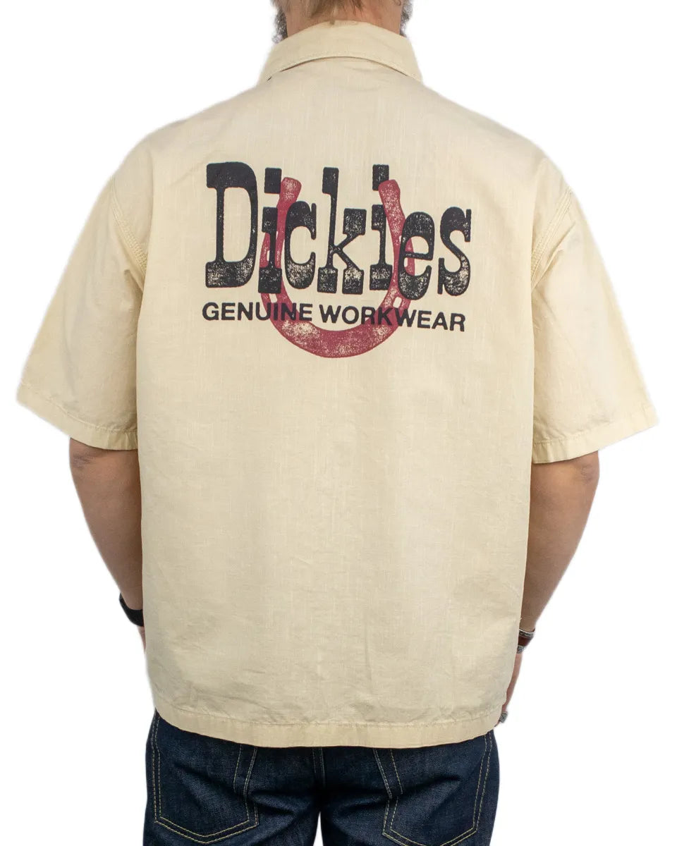 Dickies - Kortärmad Skjorta med Ryggtryck - Vernal - Beige