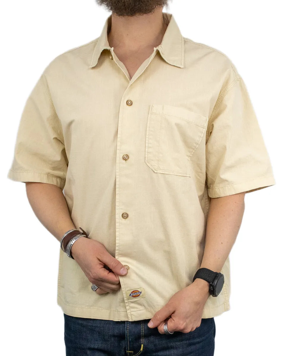 Dickies - Kortärmad Skjorta med Ryggtryck - Vernal - Beige