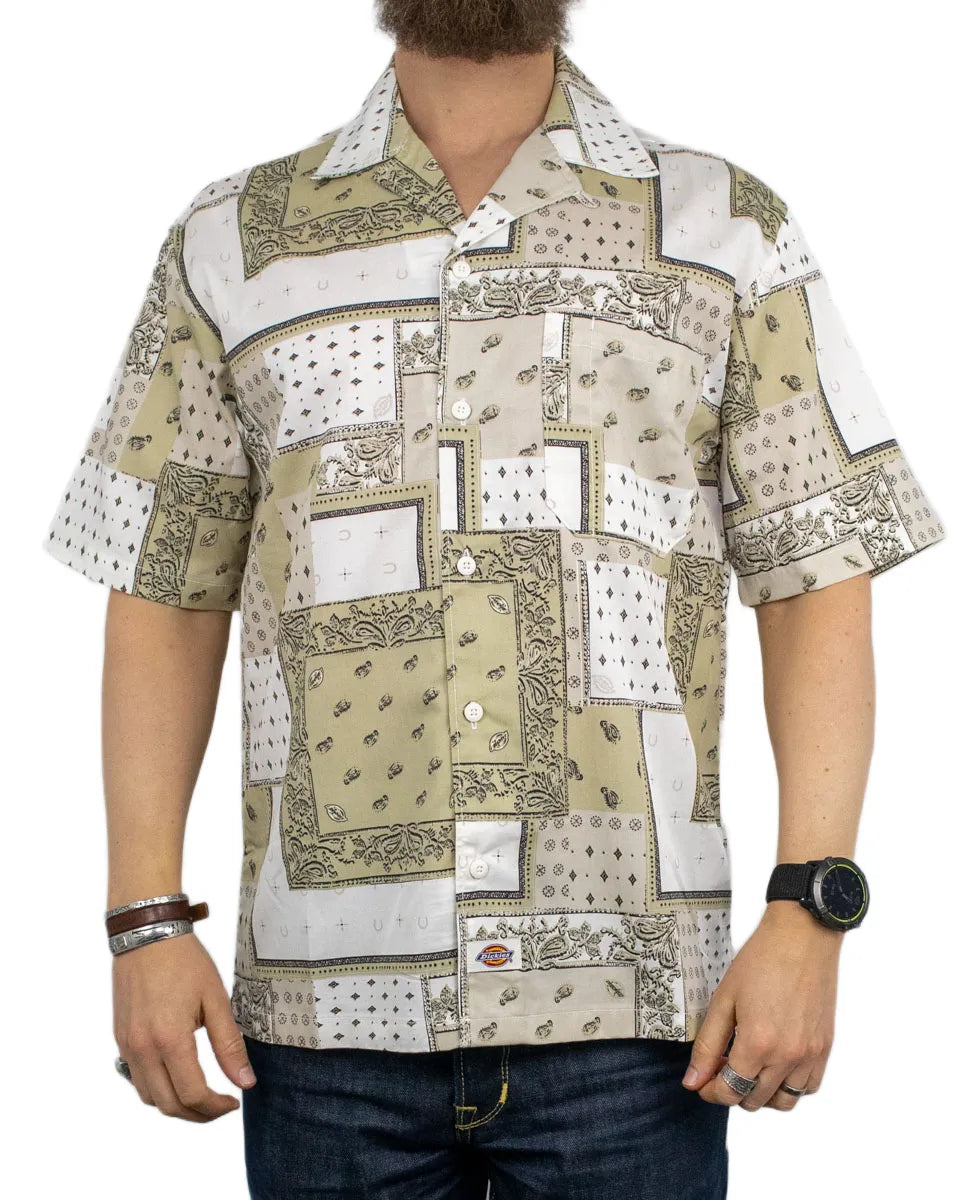 Dickies - Kortärmad Skjorta Mönstrad - Glandorf - Beige