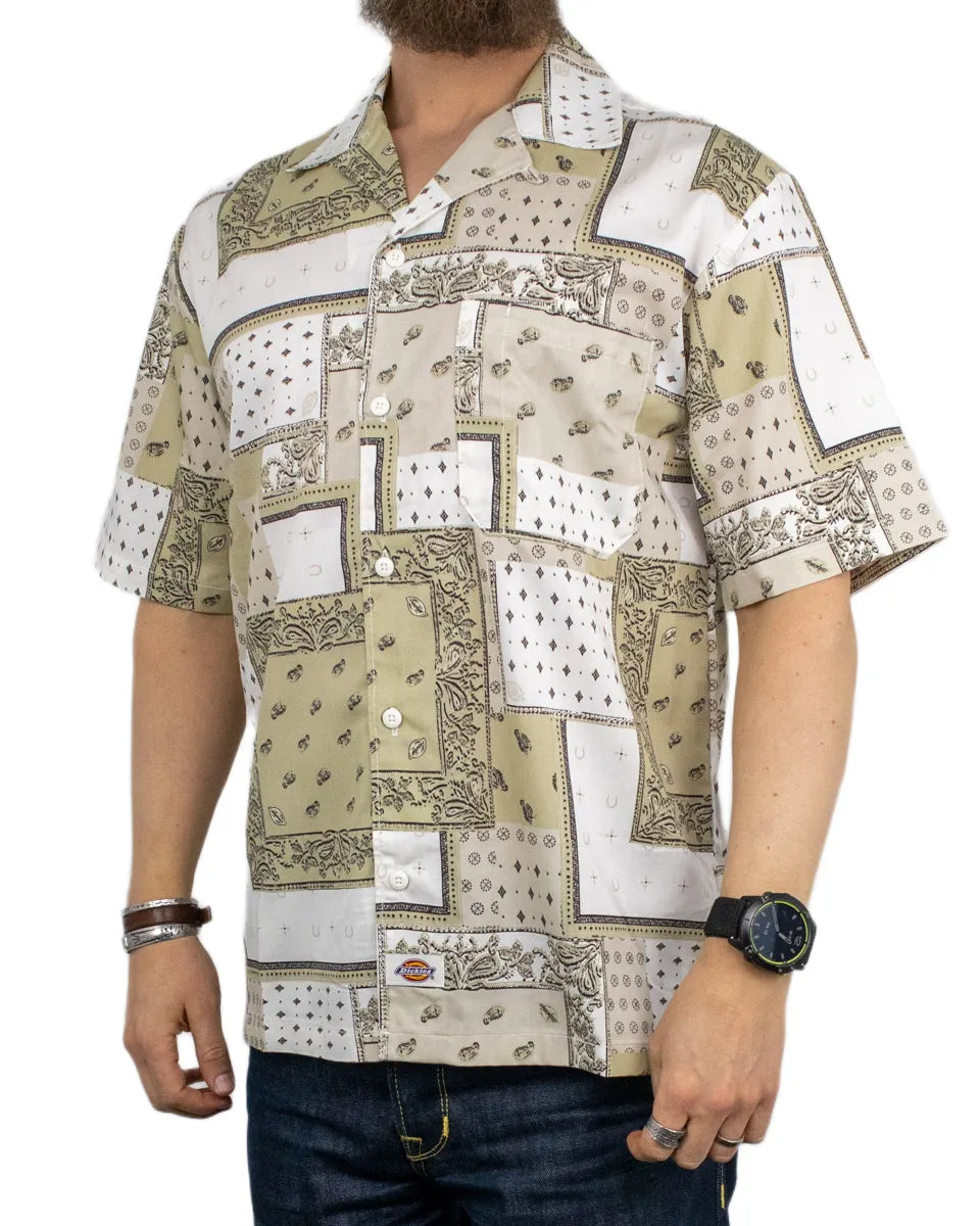 Dickies - Kortärmad Skjorta Mönstrad - Glandorf - Beige