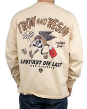 Iron & Resin - Långärmad T-Shirt - Live Fast - Natural