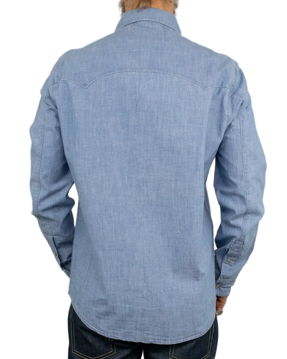 Iron & Resin - Chambray Skjorta - Glider - Blå