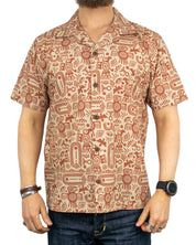Iron & Resin - Kortärmad Skjorta - Aztec - Beige
