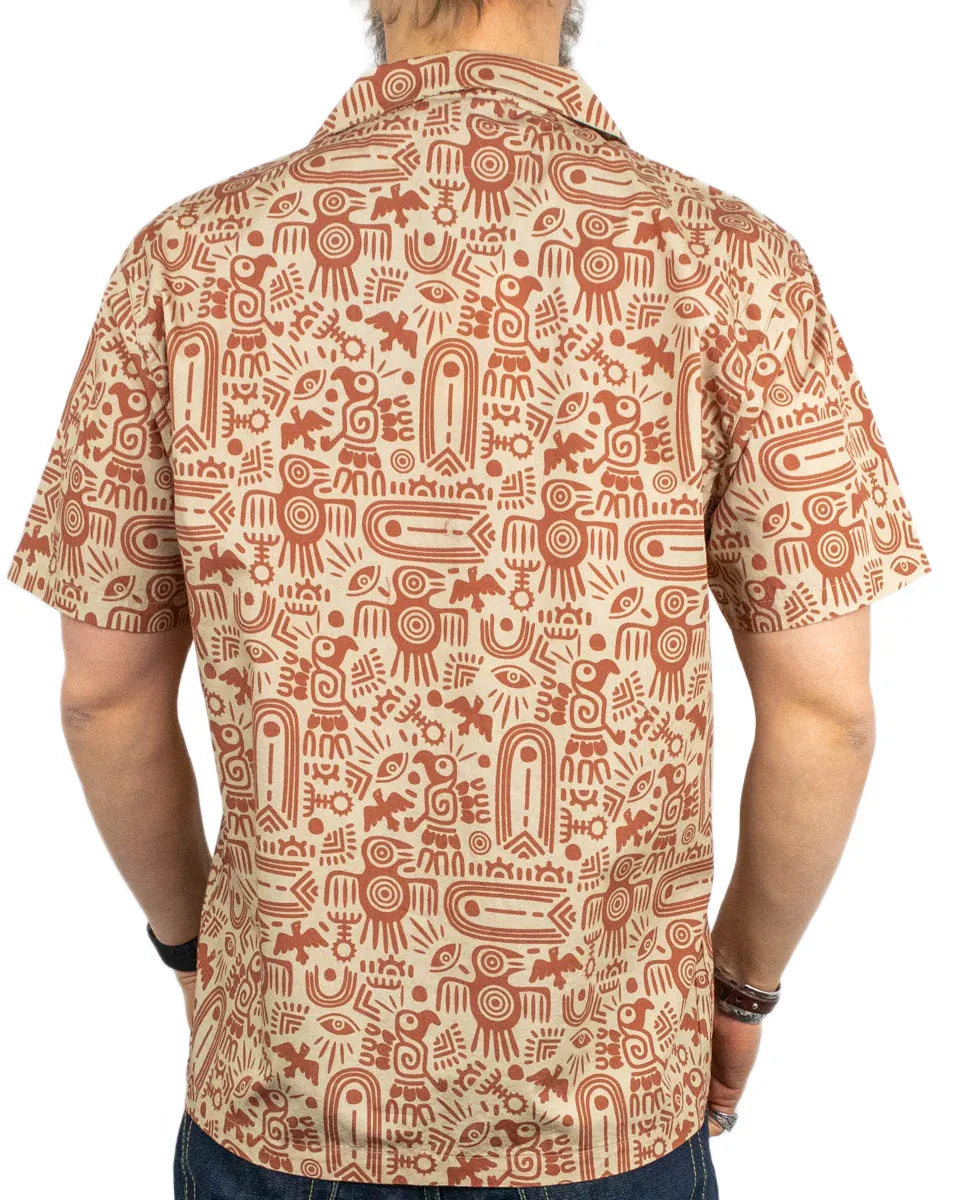 Iron & Resin - Kortärmad Skjorta - Aztec - Beige