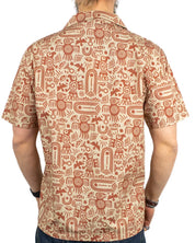 Iron & Resin - Kortärmad Skjorta - Aztec - Beige