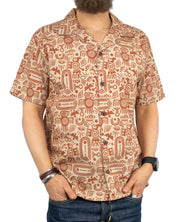 Iron & Resin - Kortärmad Skjorta - Aztec - Beige