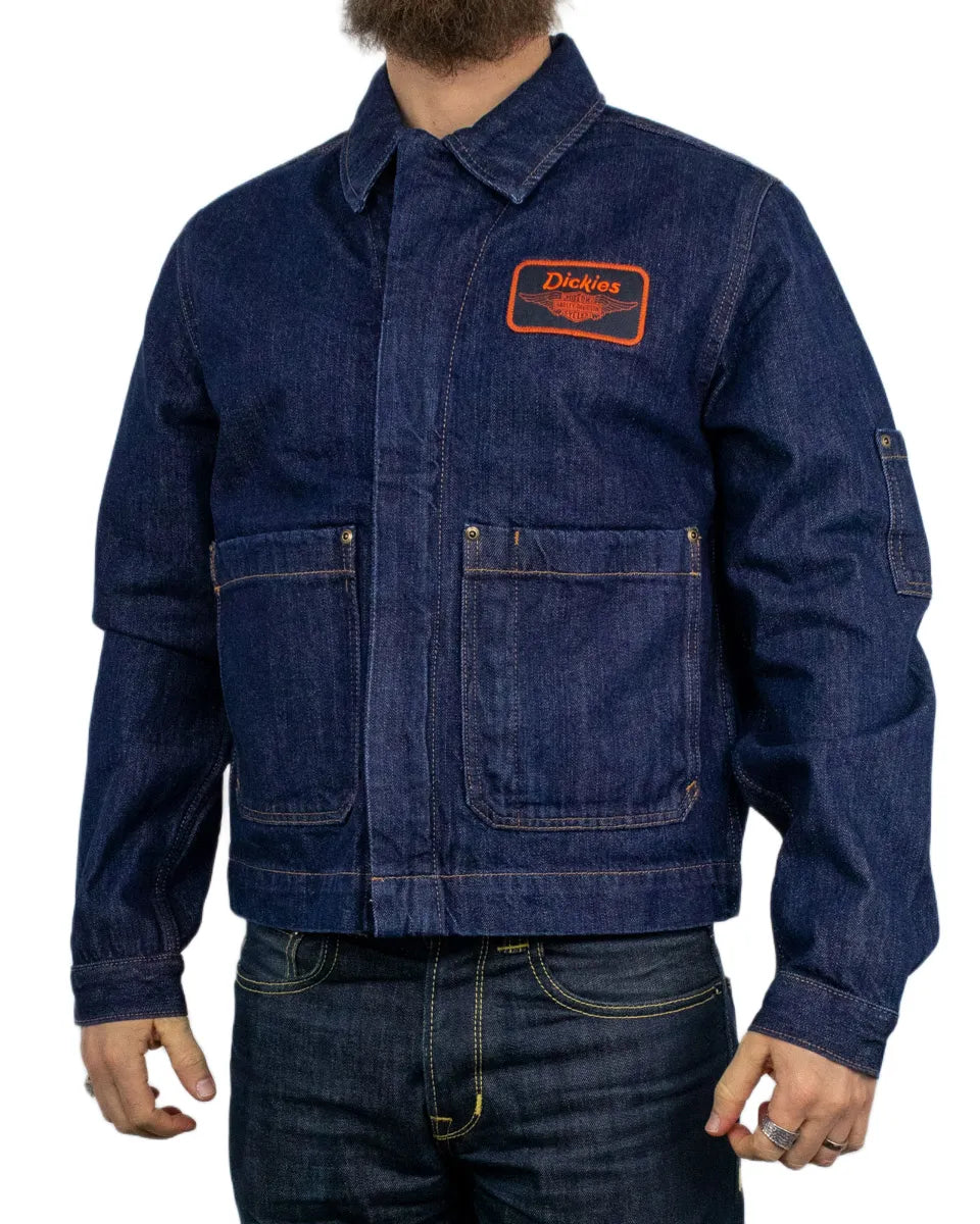 Dickies X Harley Davidson - Jeansjacka - Denim - Rinsed Blå