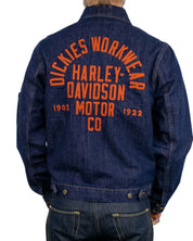 Dickies X Harley Davidson - Jeansjacka - Denim - Rinsed Blå