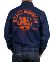 Dickies X Harley Davidson - Jeansjacka - Denim - Rinsed Blå