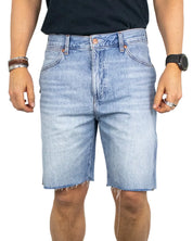 Wrangler - Jeansshorts - Avklippta Cowboy Dawn - Blå