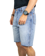 Wrangler - Jeansshorts - Avklippta Cowboy Dawn - Blå