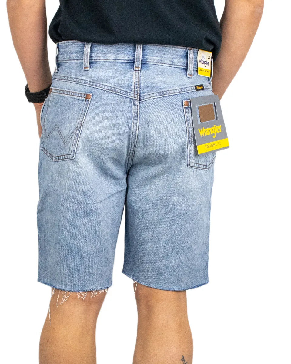 Wrangler - Jeansshorts - Avklippta Cowboy Dawn - Blå