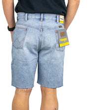 Wrangler - Jeansshorts - Avklippta Cowboy Dawn - Blå