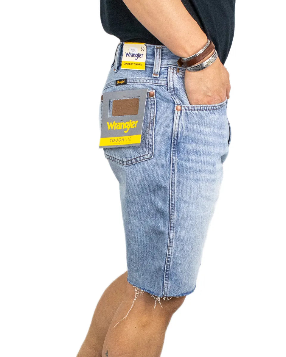 Wrangler - Jeansshorts - Avklippta Cowboy Dawn - Blå