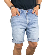 Wrangler - Jeansshorts - Avklippta Cowboy Dawn - Blå