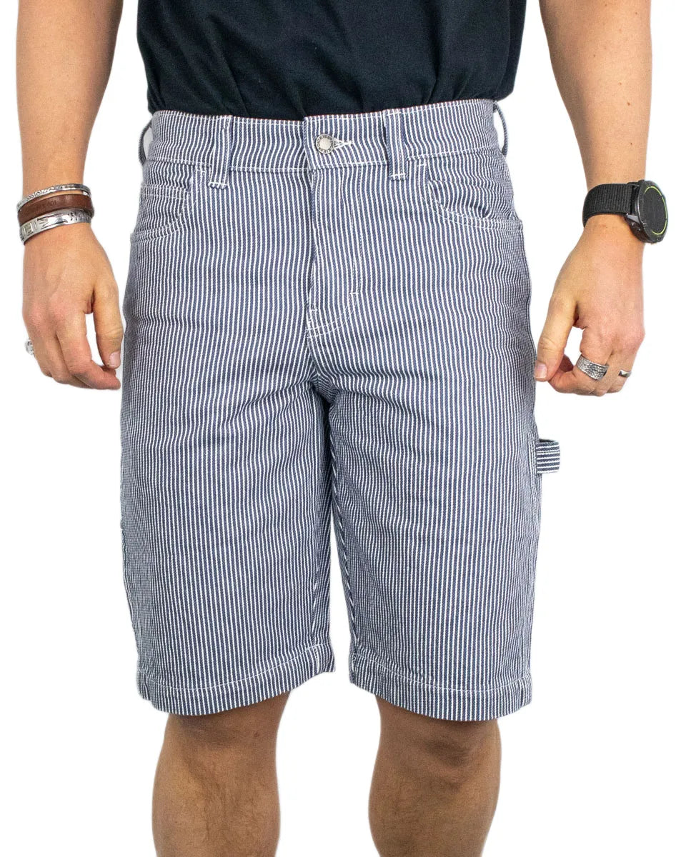 Dickies - Shorts Randiga - Hickory 11" Carpenter - Blå/Vit